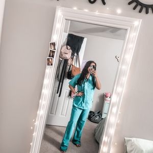 Teal Scrub Top